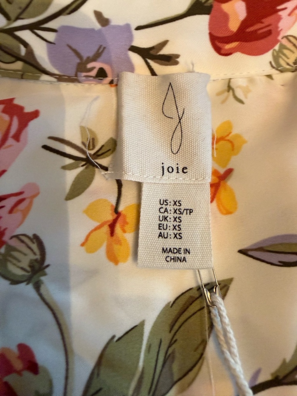 Joie Garden Floral Print Button Down Blouse XS - Picture 4 of 10